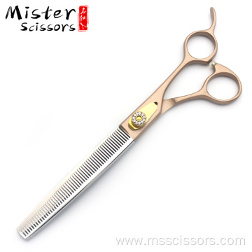 Rose Gold Pet grooming Scissors 7.5 Thinning Dog Scissors